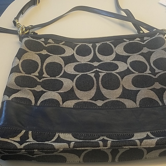 Coach denim purse - Picture 1 of 4